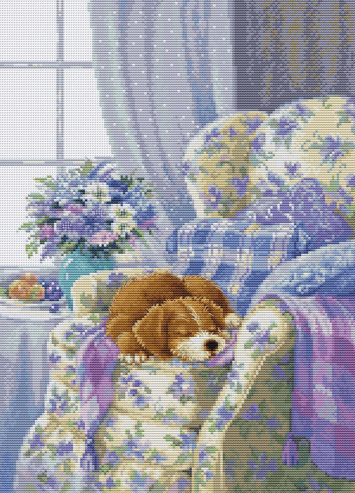 Cozy Armchair BU5016L Counted Cross-Stitch Kit