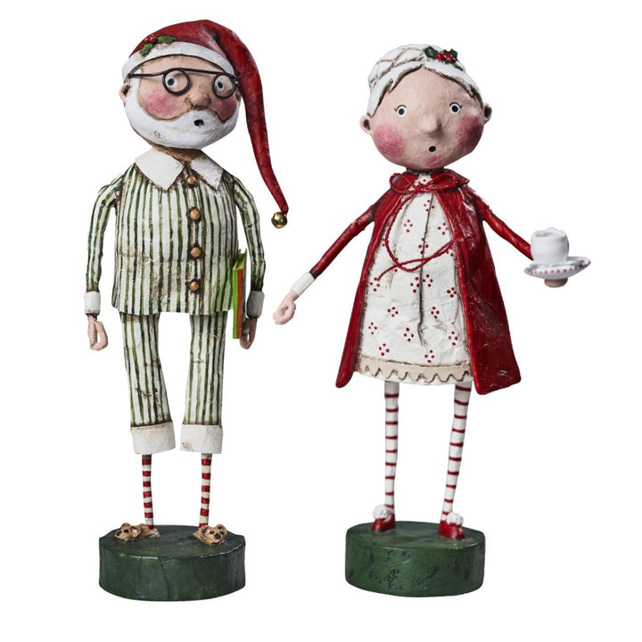 Cozy Claus Couple Set of 2 Christmas Figurines by Lori Mitchell - Quirks!