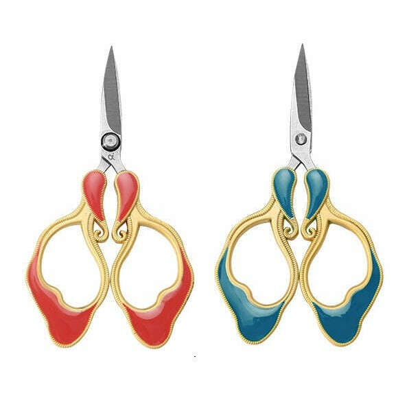 Craft Scissors for Felting & Embroidery Wizardi F07-M13-1-orange-blue