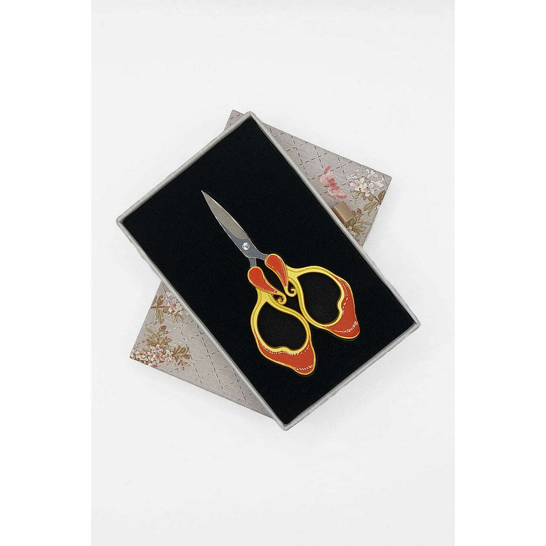 Craft Scissors for Felting & Embroidery Wizardi F07-M13-1-orange-green