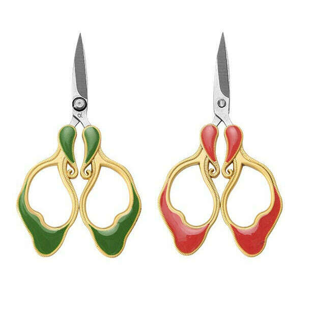 Craft Scissors for Felting & Embroidery Wizardi F07-M13-1-orange-green