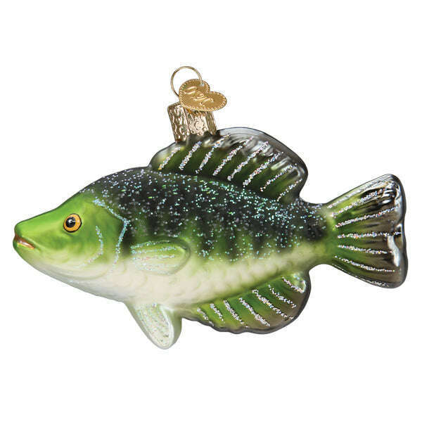 Old World Christmas Crappie Blown Glass Ornament