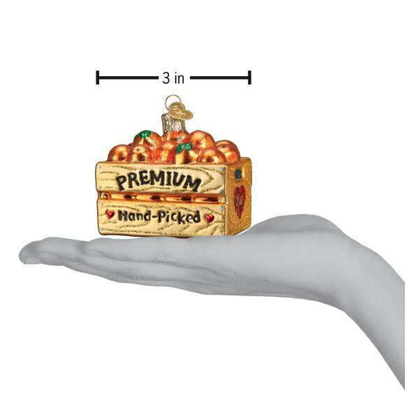 Old World Christmas Crate of Oranges Blown Glass Ornament
