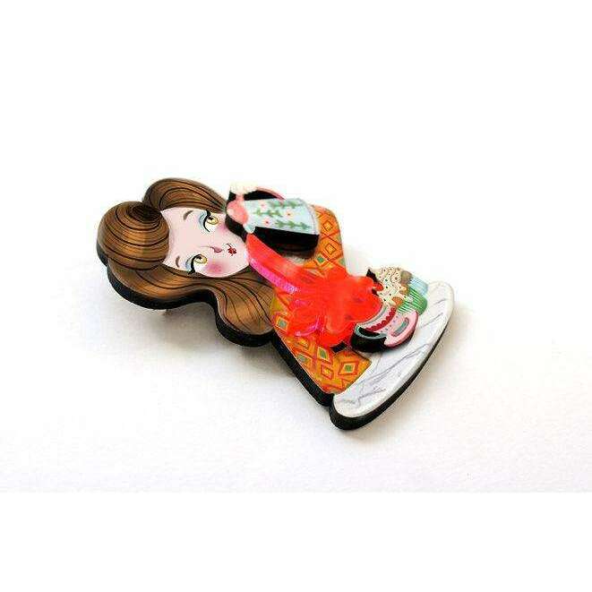 Crazy About Tea Brooch by LaliBlue - Quirks!