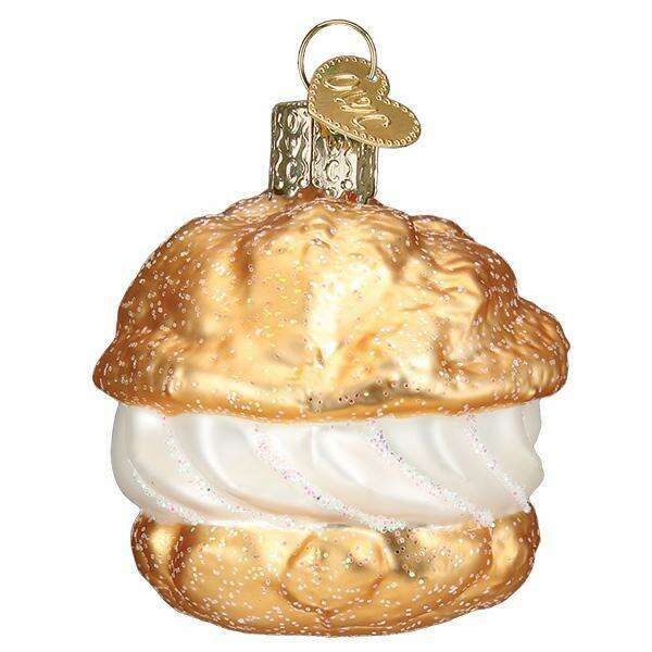 Old World Christmas Cream Puff Blown Glass Ornament