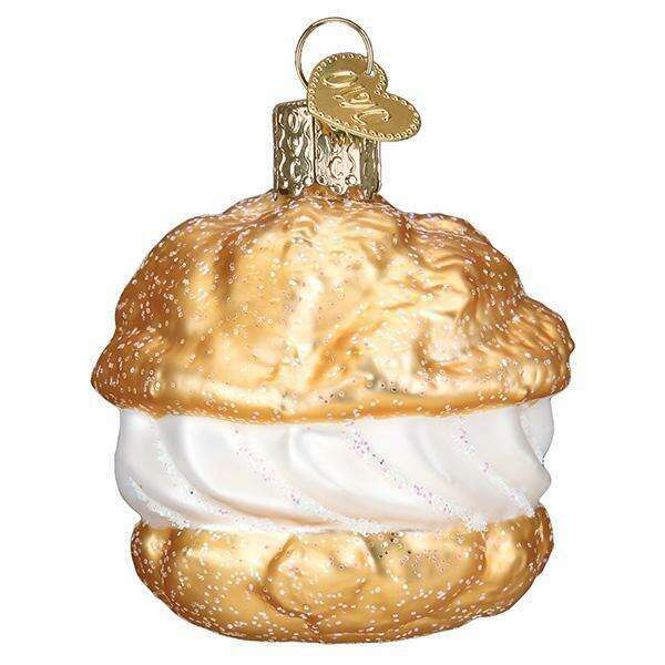 Old World Christmas Cream Puff Blown Glass Ornament