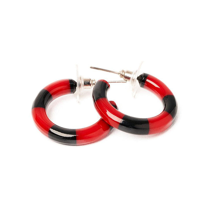 Crimson Hoop Earrings by Splendette image