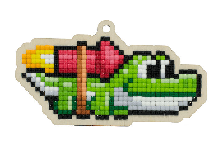 Crocodile CSw361 Diamond Painting on Plywood Kit