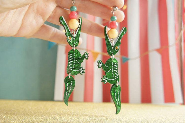 Crocodile Earrings by Laliblue - Quirks!