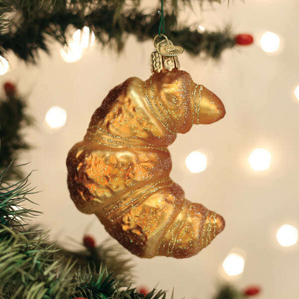 Old World Christmas Croissant Blown Glass Ornament
