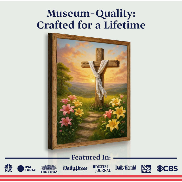 Cross and Flowers Faith Wall Art II