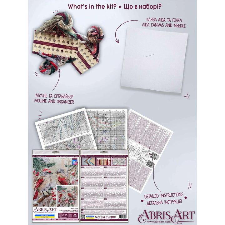 Cross-stitch kit - Chittering about winter AH-238
