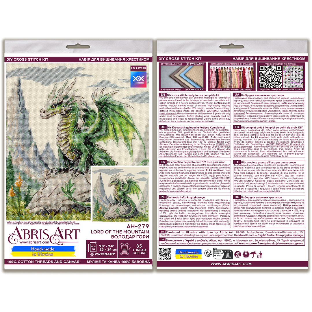 Cross-stitch kit - Lord of the mountain AH-279