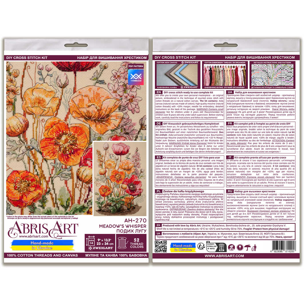 Cross-stitch kit - Meadow`s Whisper AH-270