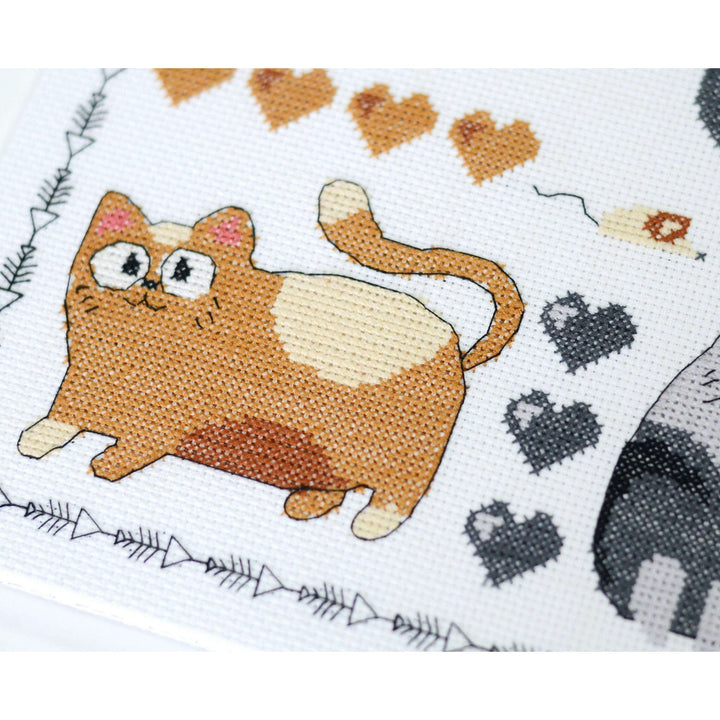 Cross-stitch kit - Meow-meow AH-281