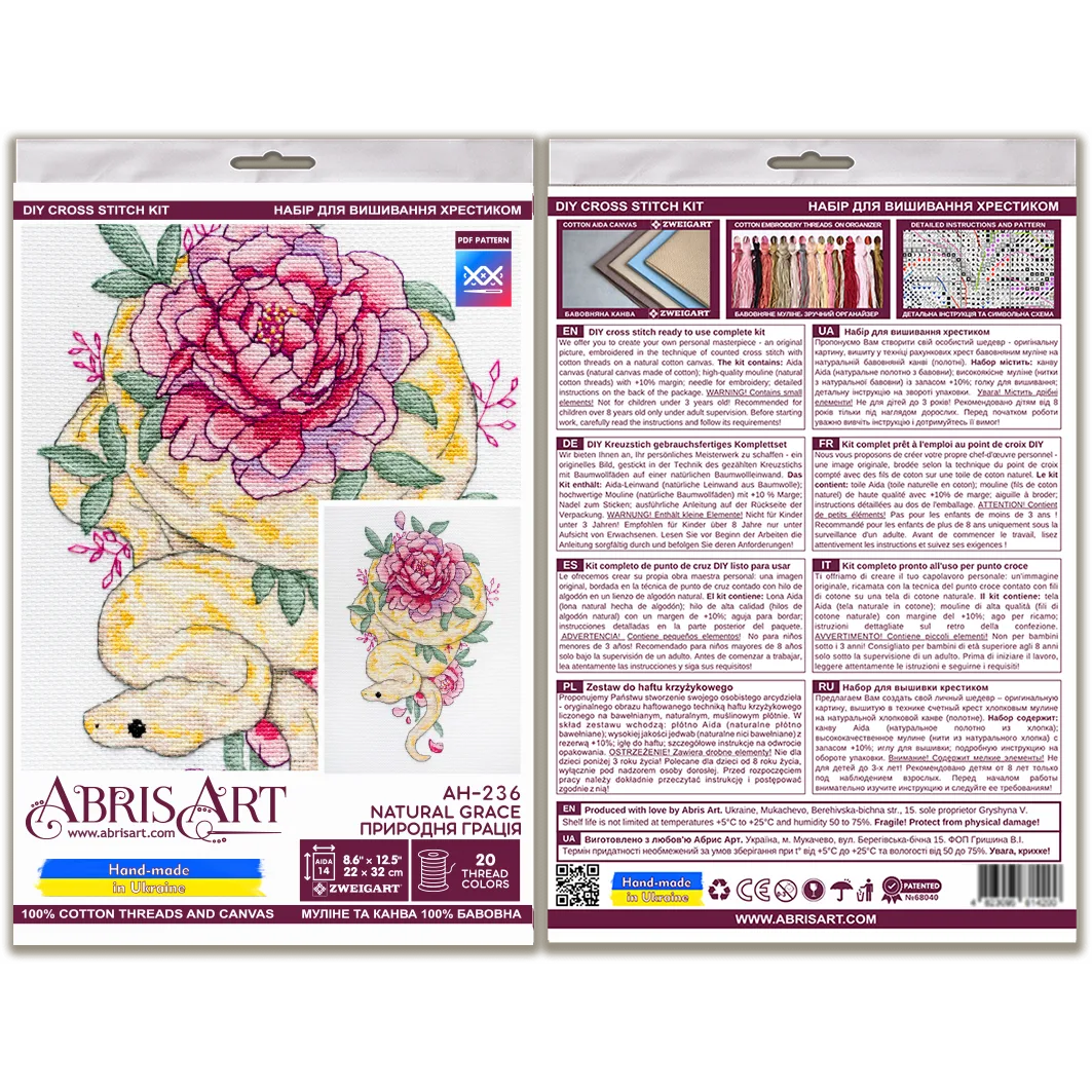 Cross-stitch kit - Natural grace AH-236