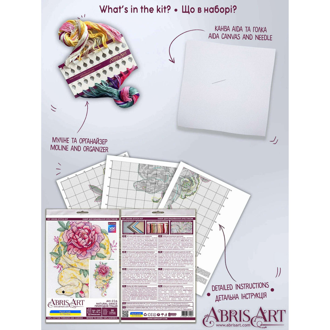 Cross-stitch kit - Natural grace AH-236