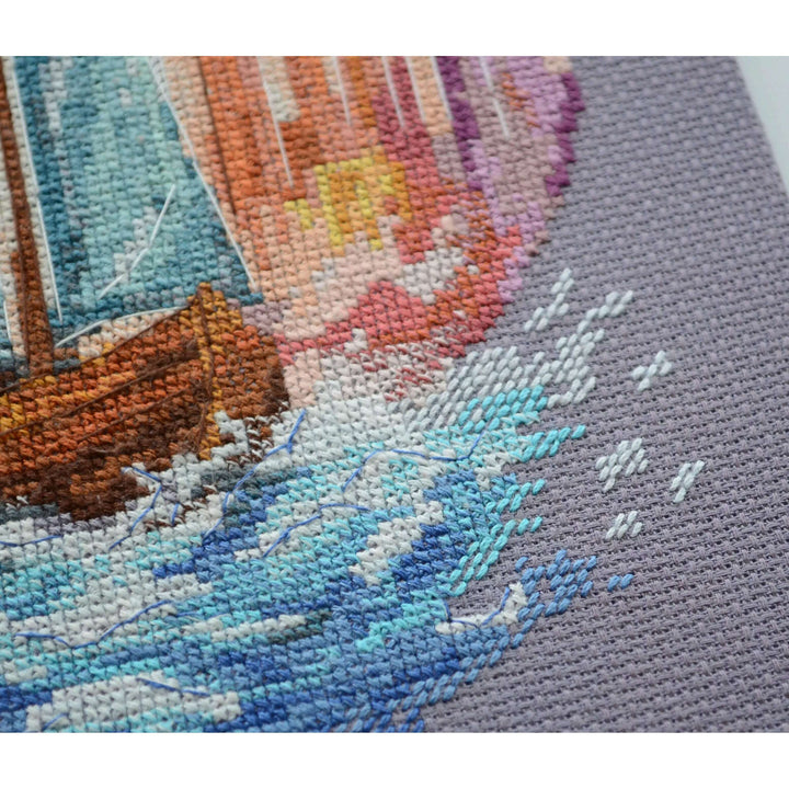 Cross-stitch kit - On the waves of adventure AH-231
