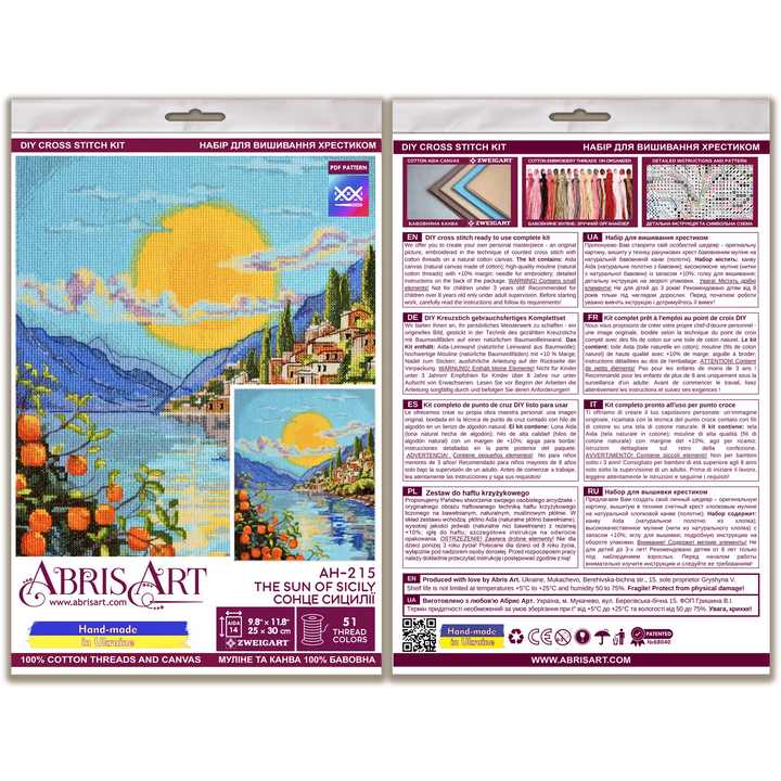 Cross-stitch kit - The sun of Sicily