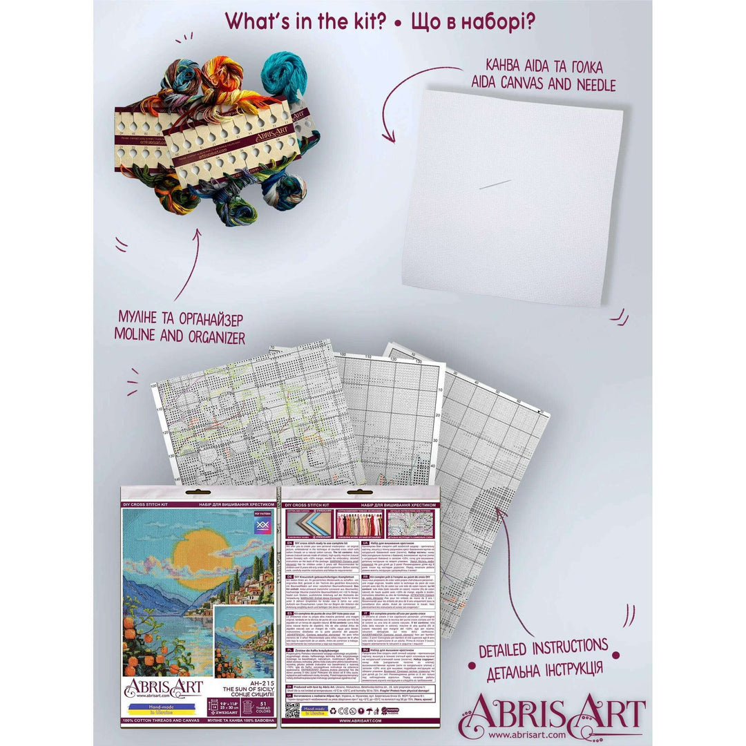 Cross-stitch kit - The sun of Sicily