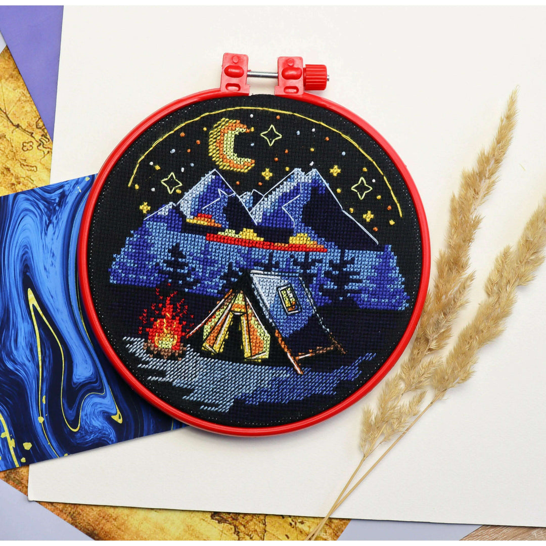 Cross-stitch kit Around the campfire AHM-074