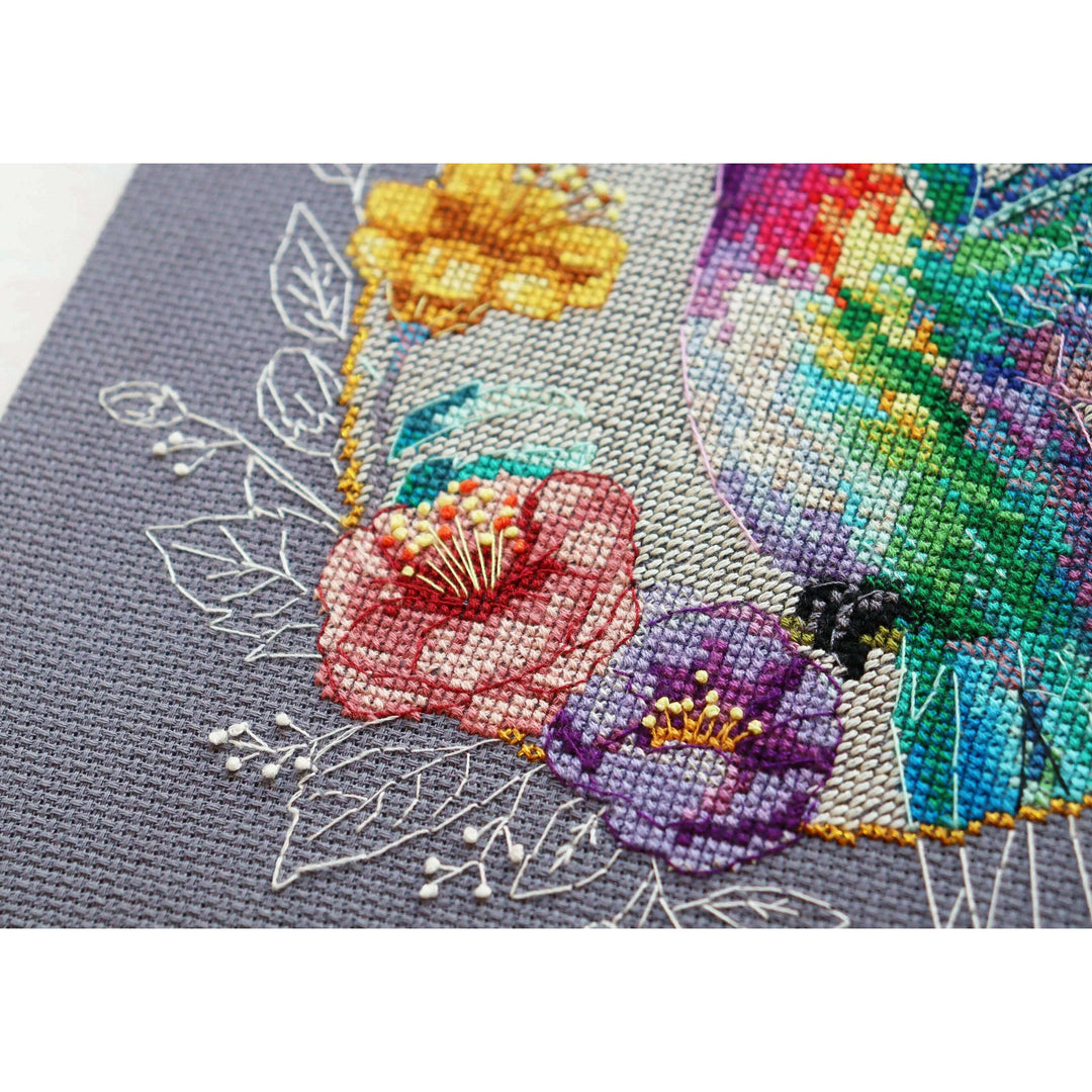 Cross-stitch kit Bird of paradise AH-203