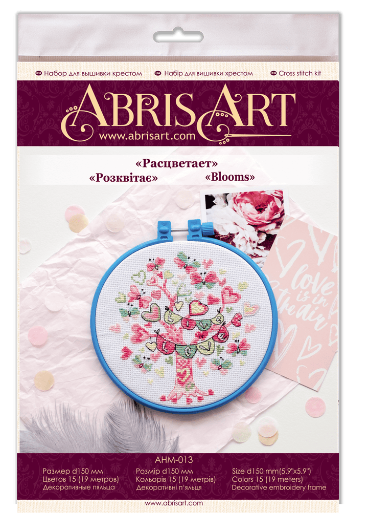 Cross-stitch kit Blooms AHM-013