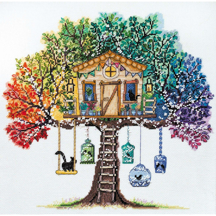 Cross-stitch kit Cat house AH-061
