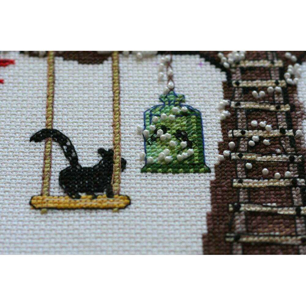 Cross-stitch kit Cat house AH-061