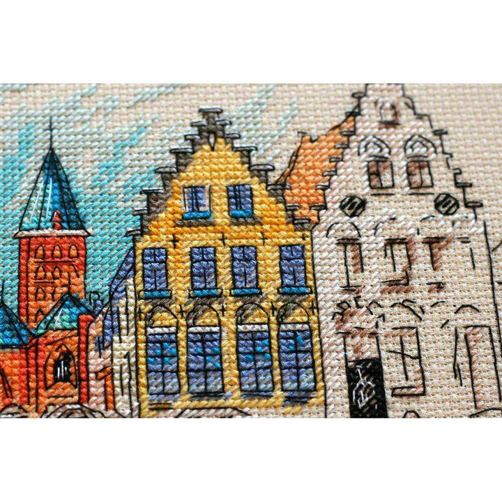 Cross-stitch kit Colored town-1 AH-137