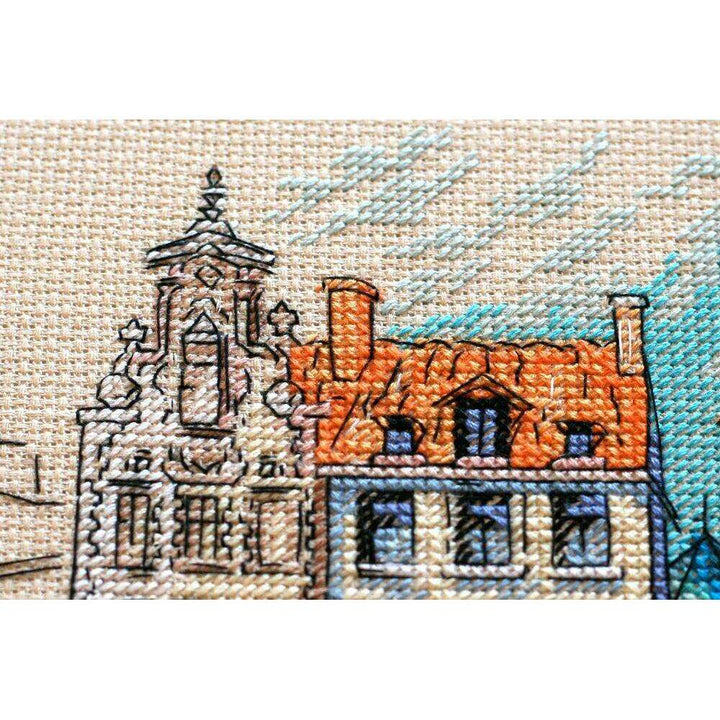 Cross-stitch kit Colored town-1 AH-137