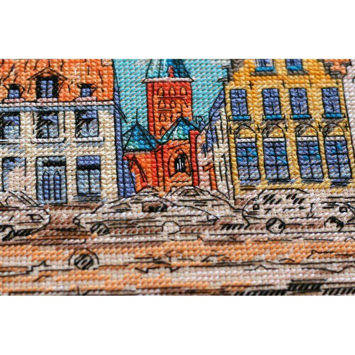 Cross-stitch kit Colored town-1 AH-137