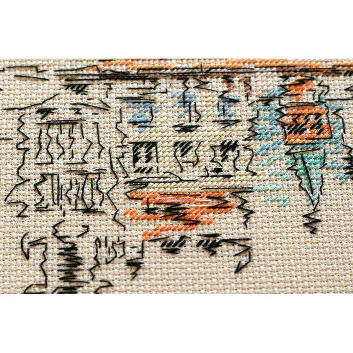 Cross-stitch kit Colored town-1 AH-137