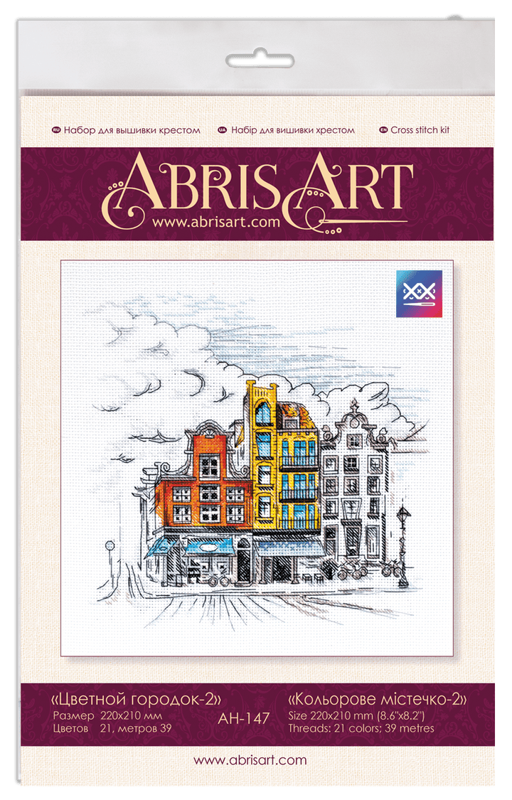 Cross-stitch kit Colored town-2 AH-147
