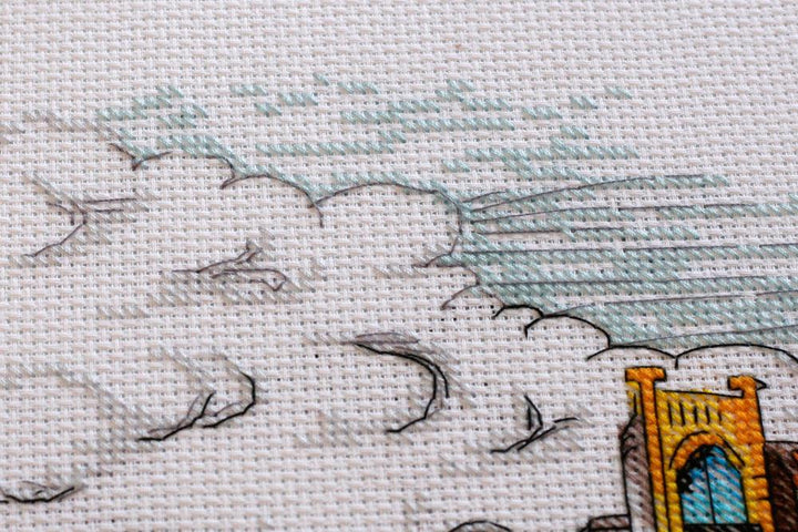 Cross-stitch kit Colored town-2 AH-147