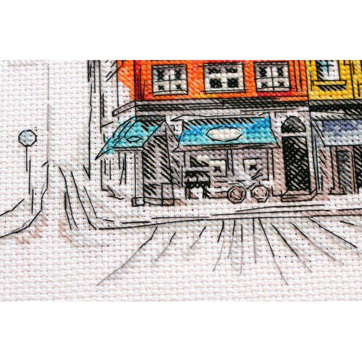 Cross-stitch kit Colored town-2 AH-147