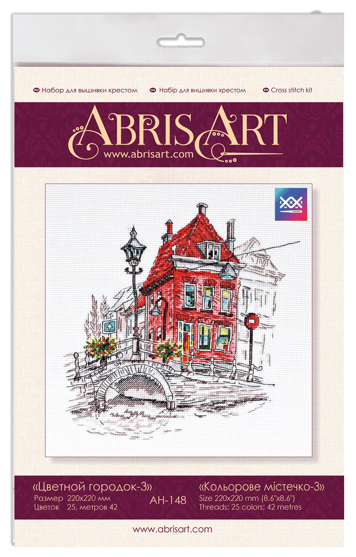 Cross-stitch kit Colored town-3 AH-148