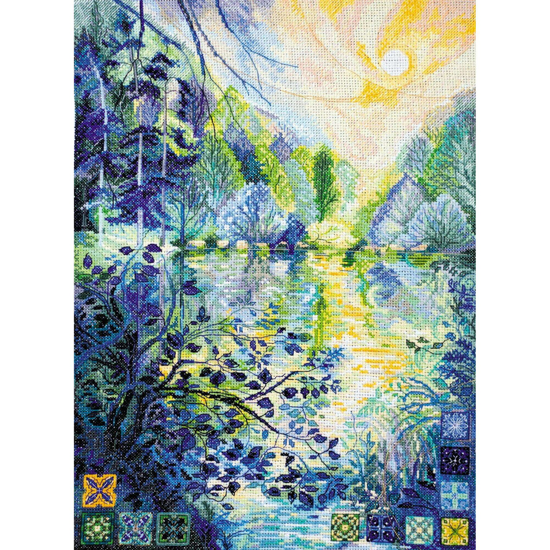 Cross-stitch kit Dawn over the river AH-152