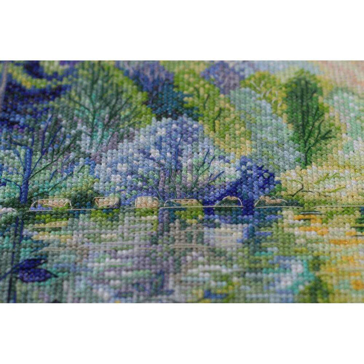 Cross-stitch kit Dawn over the river AH-152