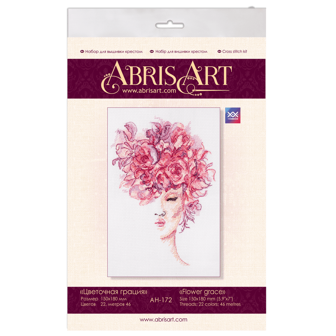 Cross-stitch kit Flower grace AH-172