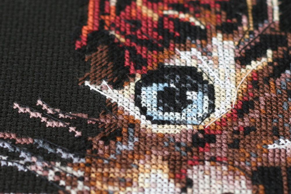 Cross-stitch kit Cute kitten AH-062