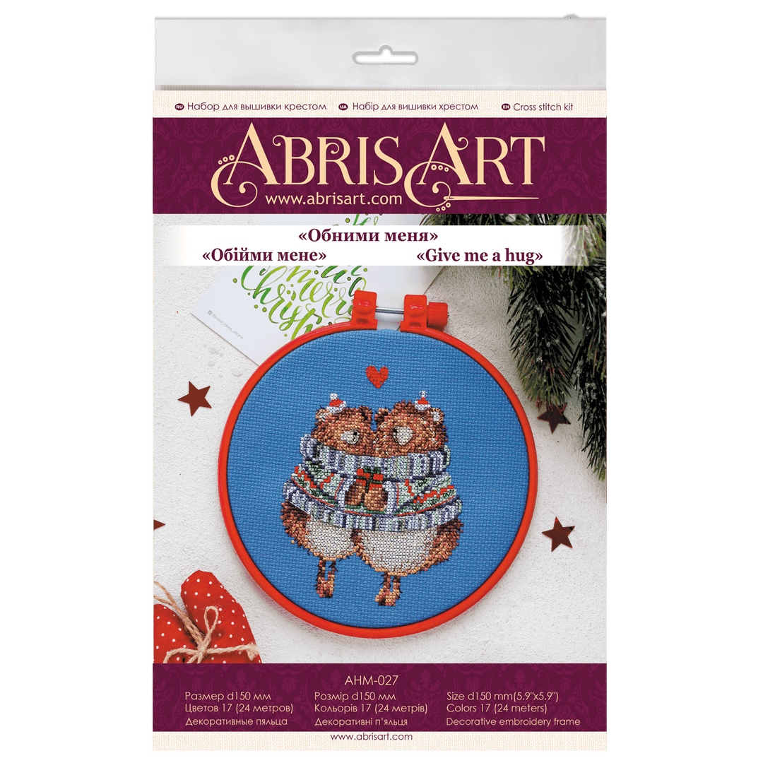 Cross stitch kit Give me a hug AHM-027