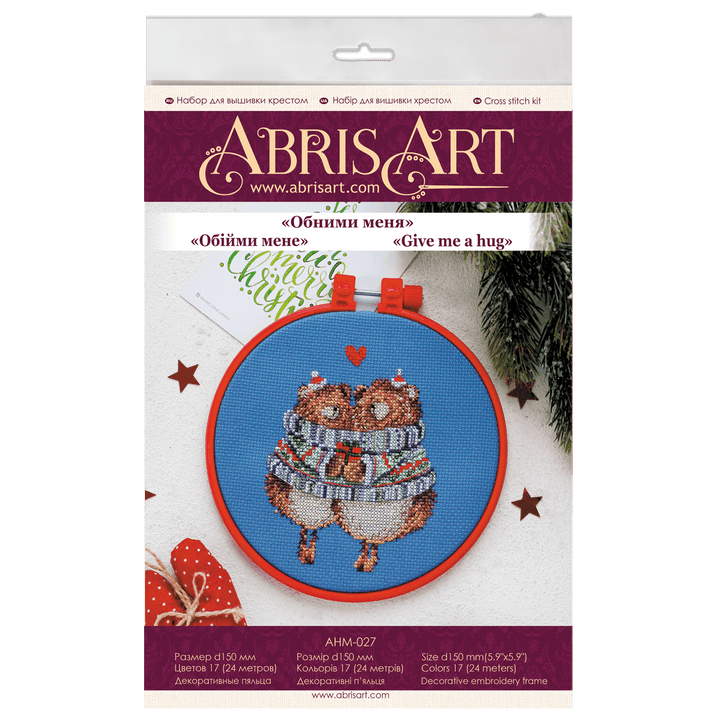 Cross stitch kit Give me a hug AHM-027