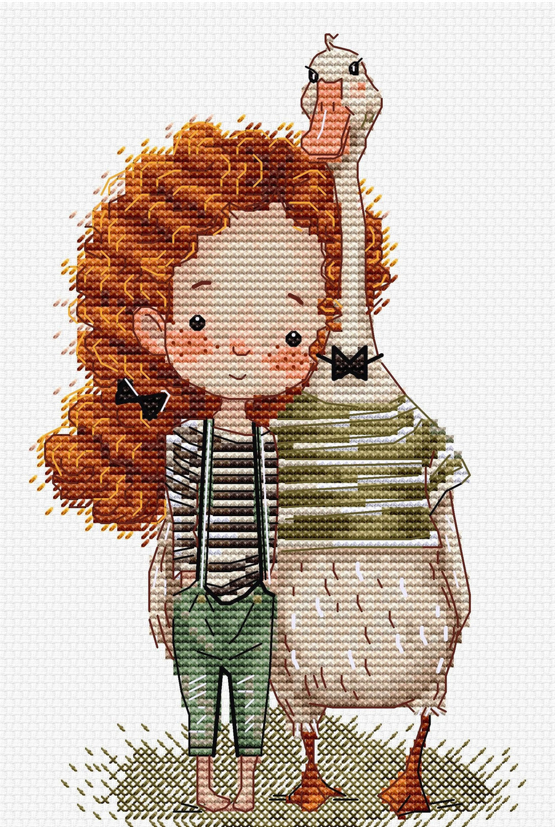 Lucy and the Goose Cross Stitch Kit by Hobby Jobby HJ028