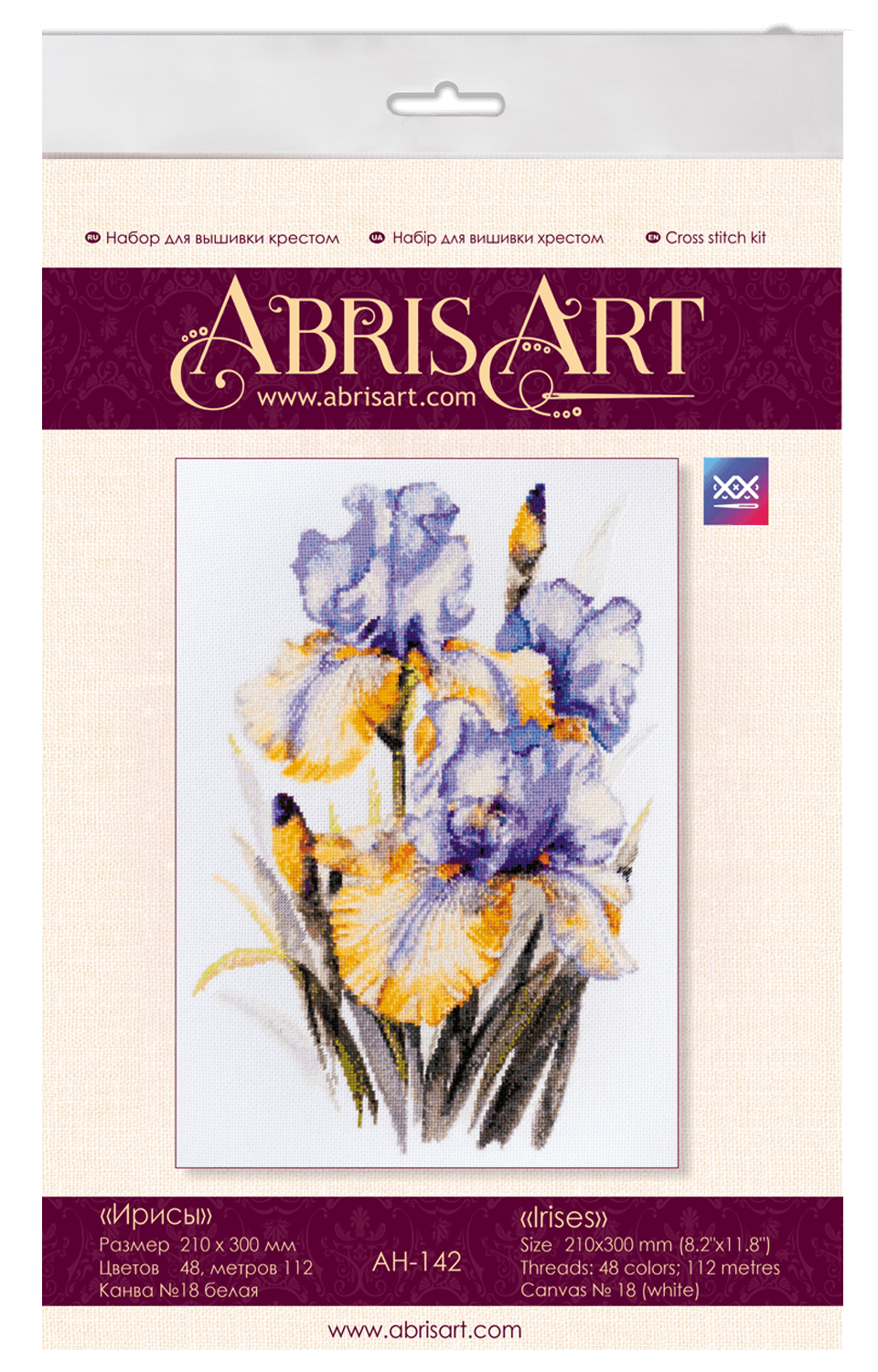 Cross stitch kit Irises AH-142
