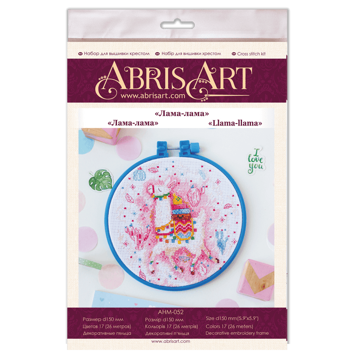 Cross-stitch kit Llama-llama AHM-052