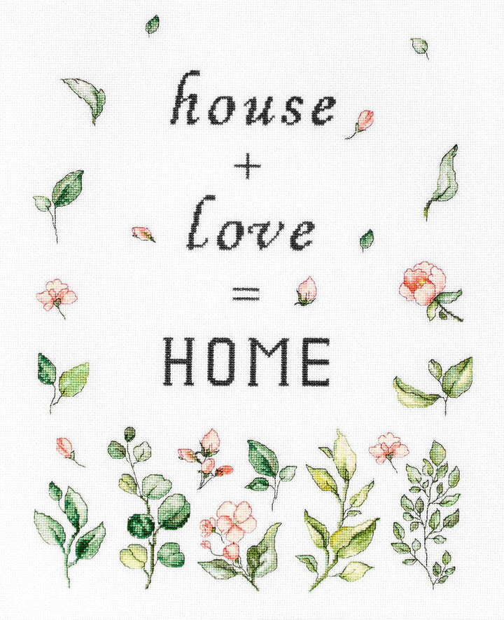 Leaves and Flowers B1162L Counted Cross-Stitch Kit