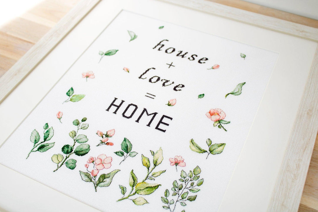 Leaves and Flowers B1162L Counted Cross-Stitch Kit