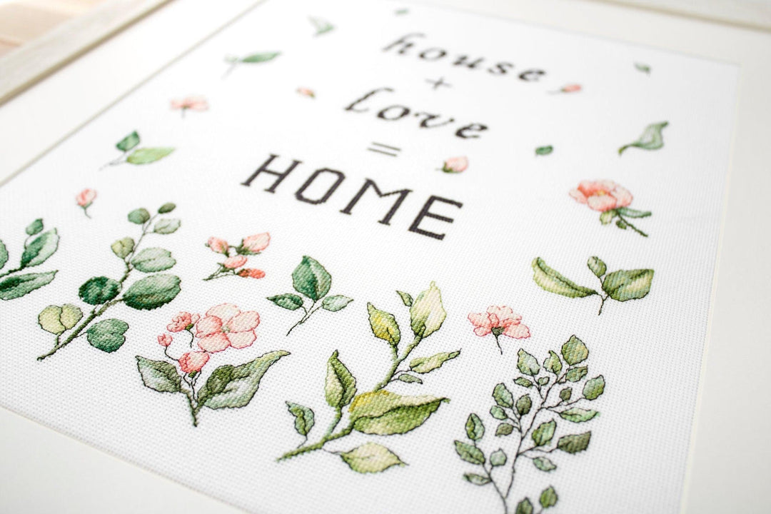 Leaves and Flowers B1162L Counted Cross-Stitch Kit