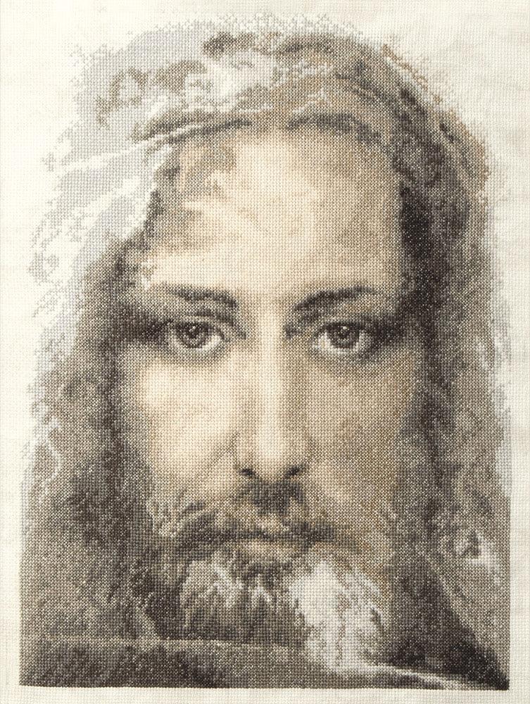 Cross-stitch kit M-202C "Sacred relic of Christians - Turin Shroud - truthful image of Our Lord Jesus Christ"